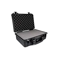 peli 1500 valise de protection étanche, indice de protection ip67, capacité de 19l, fabriquée en allemagne, avec insert en mousse personnalisable, couleur: noire