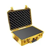 peli 1500 valise antichoc pour caméra, drone et équipement électronique, étanche ip67, capacité de 19l, fabriquée en allemagne, avec insert en mousse personnalisable, jaune