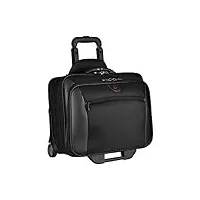 wenger 600661 potomac valise à roulettes pour ordinateur portable 17" (43 cm) avec poche supplémentaire amovible pour ordinateur portable 15.4'' (39 cm), compartiments rembourrés, noir {23 litres}