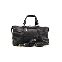 ashwood - cuir véritable - sac de voyage/sport/duffel/bagages cabine - 2070 - noir