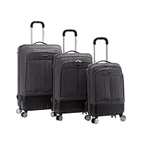 rockland lot de 3 bagages hybrides milan eva, gris (gris) - f136-brown