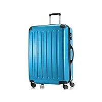 hauptstadtkoffer - alex - bagage rigide valise grande taille, trolley avec 4 roues multidirectionnelles, 75 cm, 119 litres, bleu cyan