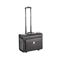 dermata valise de pilote à roulettes noir taille xl 50 cm