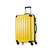 hauptstadtkoffer - alex - bagage rigide valise moyenne, trolley avec 4 roues multidirectionnelles, 65 cm, 74 litres, jaune