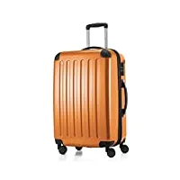 hauptstadtkoffer - alex - bagage rigide valise moyenne, trolley avec 4 roues multidirectionnelles, 65 cm, 74 litres, orange