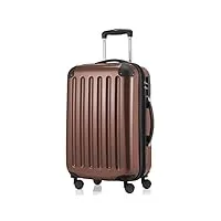 hauptstadtkoffer - alex - bagage à main cabine, trolley rigide, 55 cm, 42 litres, marron