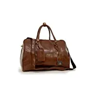 ashwood - cuir vintage texture - grand sac de voyage/sport/duffel/bagages cabine - harry - châtaigne marron