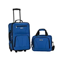 rockland ensemble de valises droites souples tendance, bleu, taille unique, ensemble de valises droites souples tendance