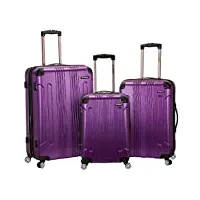 rockland valise rigide à roulettes pivotantes london, violet, taille unique, london coque rigide à roulettes pivotantes