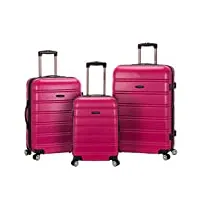 rockland melbourne valise rigide extensible à roulettes pivotantes, magenta (rose) - f160-magenta