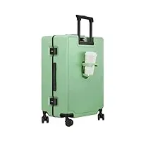 bagage cabine valise cabine bagage de cabine multifonctionnel, sécurité antivol, bagage rigide de grande capacité bagage valises de voyage valise (color : grün, size : 20 in)