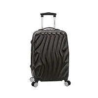rockland melbourne 20" expandable abs carry on, bagage cabine mixte adulte, blackwave (noir) - f145-blackwave