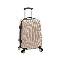 rockland melbourne 20" expandable abs carry on, bagage cabine mixte adulte, goldwave (or) - f145-goldwave