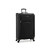 u.s. traveler aviron bay valise souple extensible avec roulettes pivotantes, noir, checked-large 31-inch, aviron bay valise souple extensible avec roulettes pivotantes