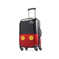 american tourister disney valise rigide avec roulettes pivotantes, noir, rouge., 53,3 cm, disney valise rigide avec roulettes pivotantes