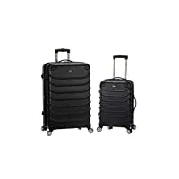 rockland speciale hardside lot de 2 valises extensibles à roulettes pivotantes, noir, taille unique, speciale hardside lot de 2 valises extensibles à roulettes pivotantes