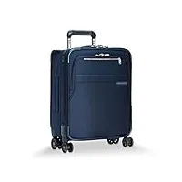 briggs & riley baseline international carry-on expandable wide-body spinner, 55cm, 57 litres, navy bagage cabine, 53 cm, liters, bleu (navy)