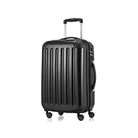 hauptstadtkoffer - alex – bagage à main cabine, trolley rigide extensible , tsa, 55 cm, 42 litres, noir