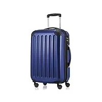 hauptstadtkoffer - alex - bagage à main cabine, trolley rigide extensible, tsa, 55 cm, 42 litres, bleu foncé