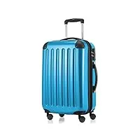 hauptstadtkoffer - alex – bagage à main cabine extensible, carry on trolley pour avion, tsa, 55 cm, 42 litres, cyan bleu