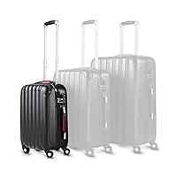 monzana valise rigide m noir 4 roues 360° bagage poignée télescopique plastique abs bords renforcés cadenas à combinaison