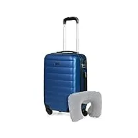 itaca - bagage cabine 55x35x25 et valise cabine 55x35x25, pratiques pour voyages - valise, valise cabine, valise grande taille 71250, bleu