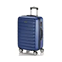 itaca - valise moyenne, valises rigides, valise rigide, valise semaine pour tout voyage, valise soute de luxe 71260, bleu