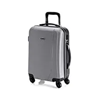 itaca - bagage cabine 55x35x25 et valise cabine 55x35x25, pratiques pour voyages - valise, valise cabine, valise grande taille 71150, argenté