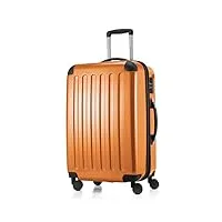 hauptstadtkoffer - alex - bagage soute, valise rigide, 4 roues doubles, 65 cm, 74 litres, orange