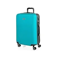 itaca - valise moyenne, valises rigides, valise rigide, valise semaine pour tout voyage, valise soute de luxe 71160, turquoise/anthracite