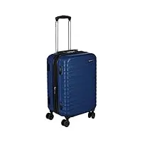 amazon basics valise de voyage à roulettes pivotantes, bleu marine, 55 cm