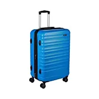 amazon basics valise de voyage à roulettes pivotantes, bleu clair, 68 cm