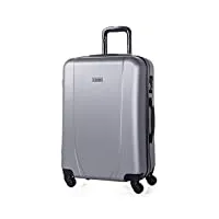 itaca - valise moyenne, valises rigides, valise rigide, valise semaine pour tout voyage, valise soute de luxe 71160, argenté