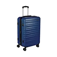 amazon basics valise de voyage à roulettes pivotantes, bleu marine, 68 cm