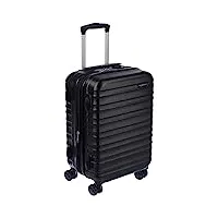 amazon basics valise de voyage à roulettes pivotantes, noir, 48.5 cm