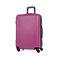 itaca - valise moyenne, valises rigides, valise rigide, valise semaine pour tout voyage, valise soute de luxe 71160, fuchsia/anthracite