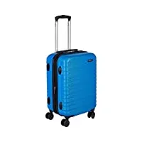 amazon basics valise de voyage à roulettes pivotantes, bleu clair, 55 cm