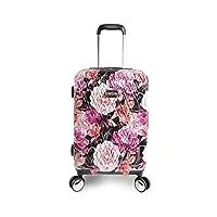 bebe marie bagage cabine rigide à roulettes pivotantes 53,3 cm, imprimé floral noir. (multicolore) - be-pc-7121-bkfp