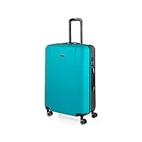 itaca - valise grande taille. grande valise rigide 4 roulettes - valise grande taille xxl ultra légère - valise de voyage. combinaison verrouillage 71170, turquoise/anthracite
