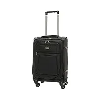 aerolite renforcé super solide et léger valise à 4 roues pour bagage à main cabine, approuvé pour air france, klm, transavia et bien d'autres (noir)