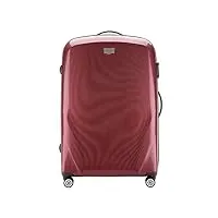 wittchen pc ultra light bagage rigide valise de voyage valise trolley grande valise en polycarbonate quatre roulettes serrure à combinaison tsa manche télescopique en aluminium taille l rouge foncé
