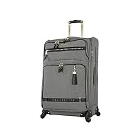 steve madden, valise unisexe adulte (bagage uniquement) gris peek-a-boo grey 71.12 cm