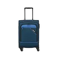 paklite valise souple à 4 roulettes, avec serrure tsa, conforme aux normes iata pour les bagages à main, série de bagages derby : valise trolley élégante au look bicolore, 55 cm, 41 litres