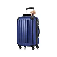 hauptstadtkoffer – alex- bagage à main cabine, trolley rigide extensible avec compartiment pour ordinateur portablel, tsa, 55 cm, 42 l, bleu foncé