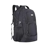 sac à dos de voyage pour ordinateur portable jusqu'à 19" tsa durable avec port de charge usb et housse de pluie 50 l