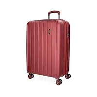 movom wood valise grande rouge 52x75x33 cms rigide abs serrure tsa 109l 4,9kgs 4 roues doubles extensible
