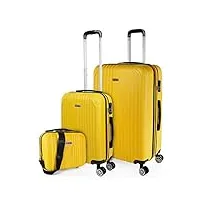 itaca - valise moyenne, valises rigides, valise rigide, valise semaine pour tout voyage, valise soute de luxe t71560, jaune