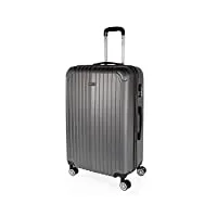 itaca - valise grande taille. grande valise rigide 4 roulettes - valise grande taille xxl ultra légère - valise de voyage. combinaison verrouillage t71570, anthracite