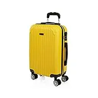 itaca - bagage cabine 55x35x25 et valise cabine 55x35x25, pratiques pour voyages - valise, valise cabine, valise grande taille t71550, jaune