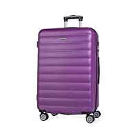 itaca - valise grande taille. grande valise rigide 4 roulettes - valise grande taille xxl ultra légère - valise de voyage. combinaison verrouillage 71270, violet